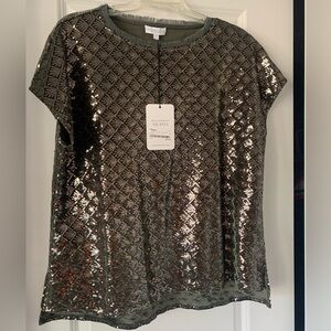 New With Tags S’Edge Apparel Astor Top in Armor, Size Large